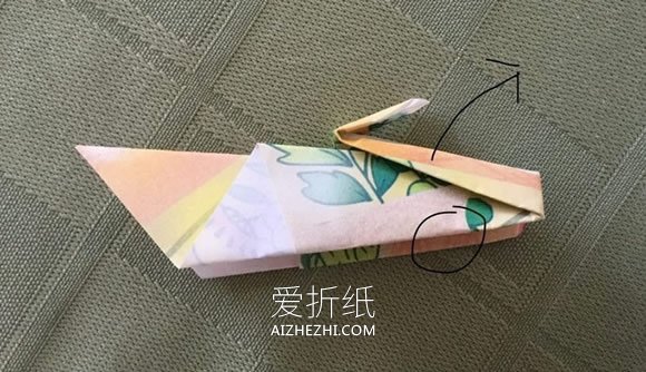 简单天鹅的折法图解- www.aizhezhi.com