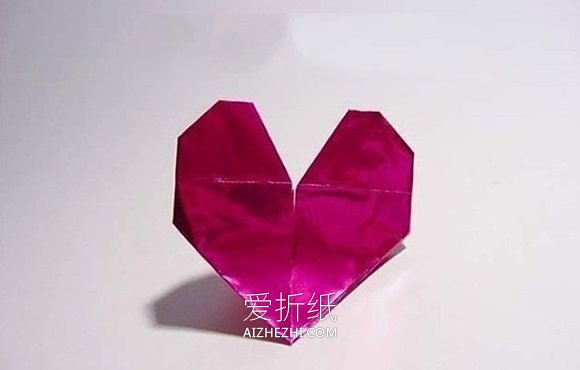 漂亮纸心的折法图解- www.aizhezhi.com