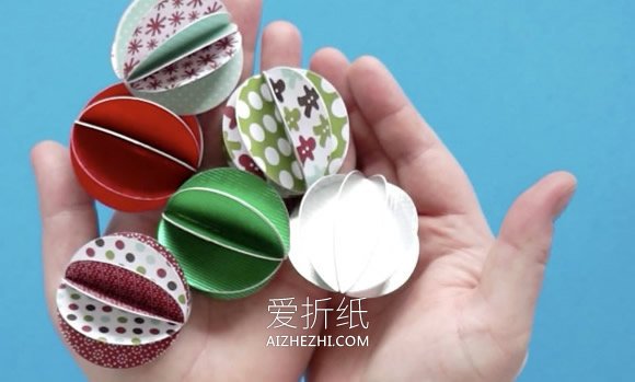 卡纸制作立体圣诞树的简单方法- www.aizhezhi.com