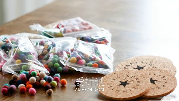圆形羊毛毡杯垫的制作方法- www.aizhezhi.com