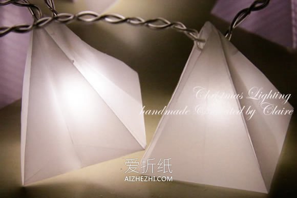 三角形灯罩的折纸方法图解- www.aizhezhi.com