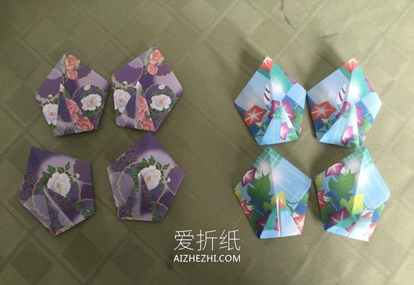 紫苑花的折法图解- www.aizhezhi.com