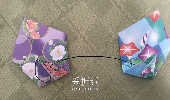 紫苑花的折法图解- www.aizhezhi.com