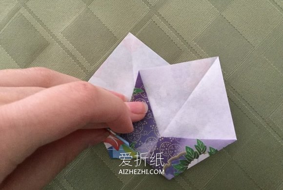 紫苑花的折法图解- www.aizhezhi.com