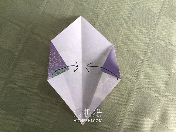 紫苑花的折法图解- www.aizhezhi.com