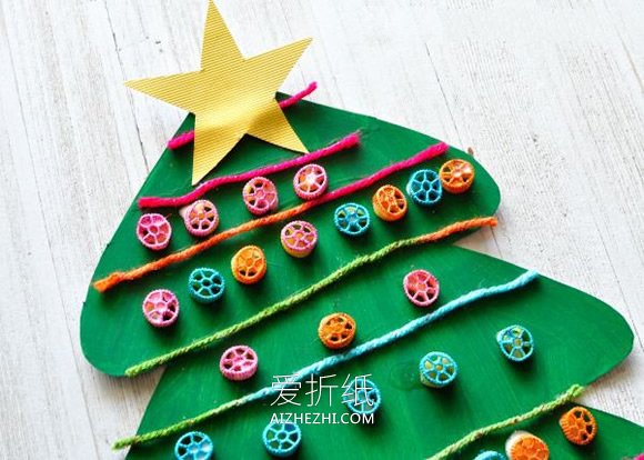简单又漂亮圣诞树的制作方法- www.aizhezhi.com