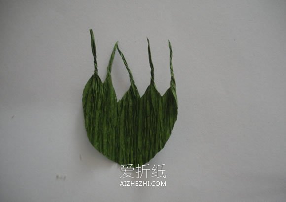 皱纸玫瑰花的制作步骤图解- www.aizhezhi.com