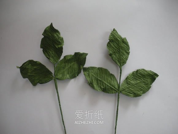 皱纸玫瑰花的制作步骤图解- www.aizhezhi.com