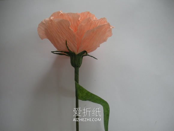 皱纸玫瑰花的制作步骤图解- www.aizhezhi.com