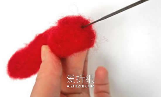 简单羊毛毡爱心的制作方法- www.aizhezhi.com