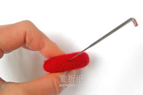 简单羊毛毡爱心的制作方法- www.aizhezhi.com