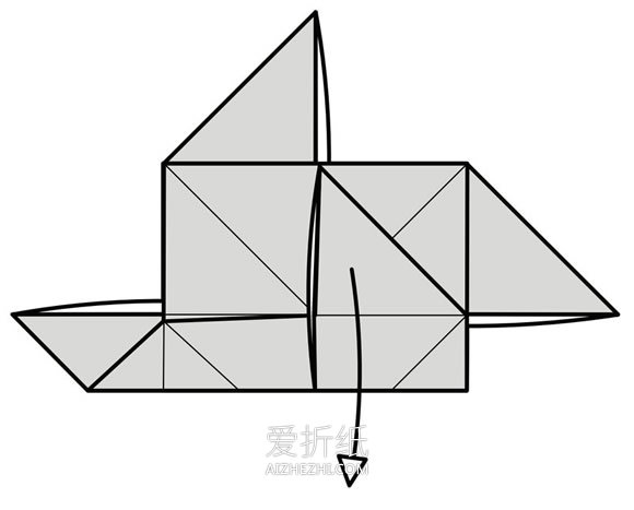 立体直升机的折法图解- www.aizhezhi.com
