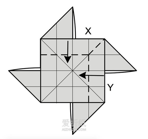 立体直升机的折法图解- www.aizhezhi.com