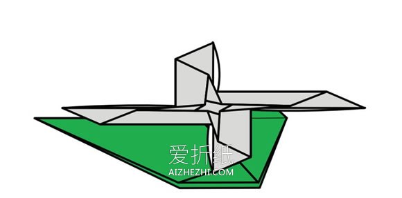 立体直升机的折法图解- www.aizhezhi.com