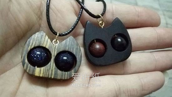 眼珠可以转动的猫咪挂件制作方法- www.aizhezhi.com