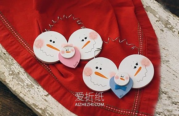 圣诞节雪人装饰品的制作方法- www.aizhezhi.com