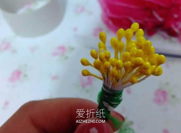 花开富贵-牡丹丝网花的制作方法- www.aizhezhi.com