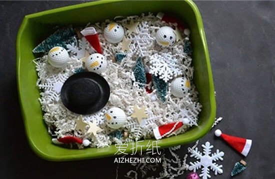 超好看的圣诞节装饰雪景盆制作方法- www.aizhezhi.com