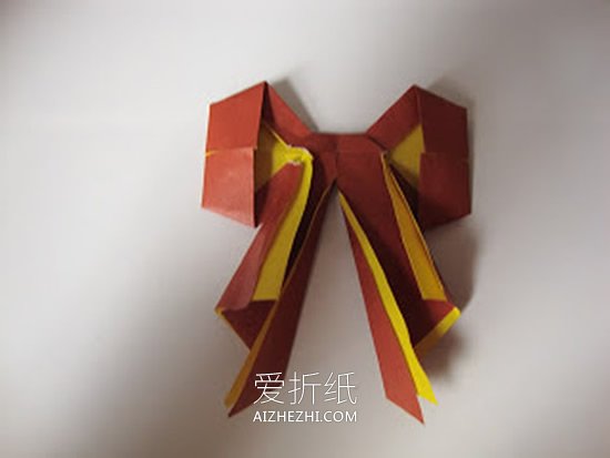 漂亮蝴蝶结的折纸方法图解- www.aizhezhi.com