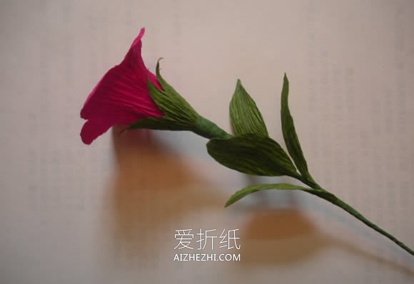 皱纹纸制作牵牛花的方法- www.aizhezhi.com
