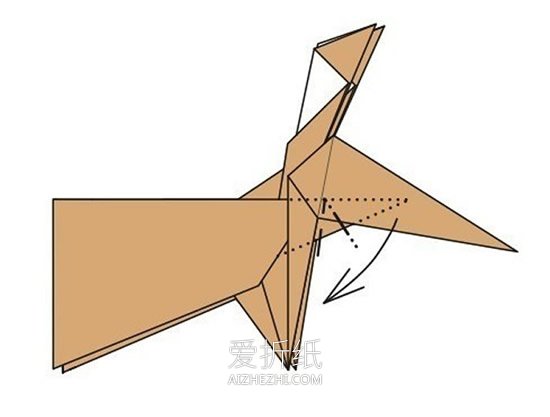 复杂的驼鹿折纸方法图解- www.aizhezhi.com