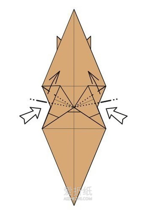 复杂的驼鹿折纸方法图解- www.aizhezhi.com