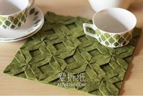 编织风格布艺杯垫的制作方法- www.aizhezhi.com