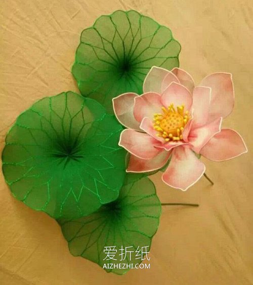 莲花丝网花制作方法- www.aizhezhi.com