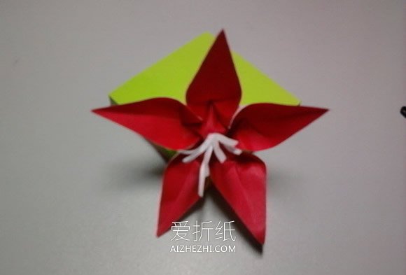 简单五瓣花的折纸方法图解- www.aizhezhi.com