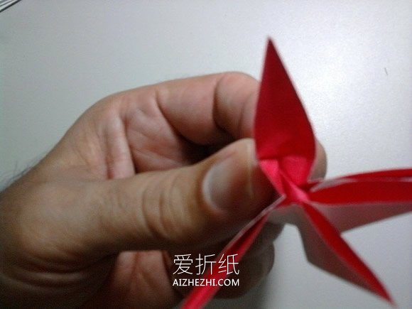 简单五瓣花的折纸方法图解- www.aizhezhi.com