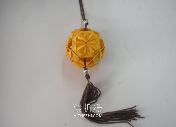 简单花球的折纸方法图解- www.aizhezhi.com