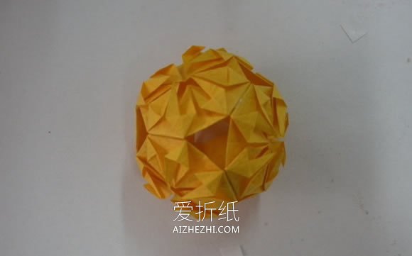 简单花球的折纸方法图解- www.aizhezhi.com