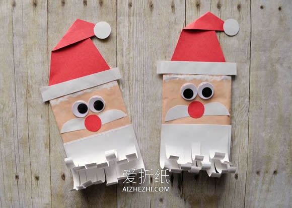 用信封和卡纸做圣诞老人的方法- www.aizhezhi.com