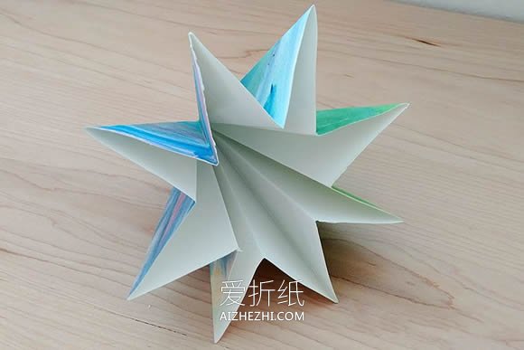 星星灯笼的折法图解- www.aizhezhi.com