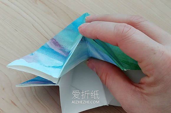 星星灯笼的折法图解- www.aizhezhi.com