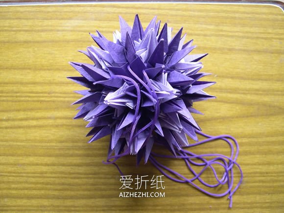 纸花球的折法图解- www.aizhezhi.com