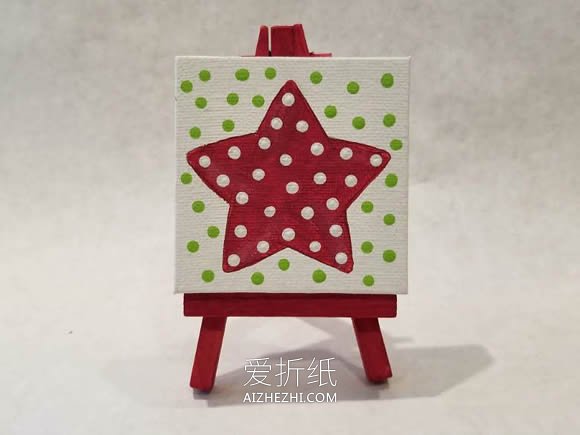 圣诞节画架装饰的制作方法- www.aizhezhi.com