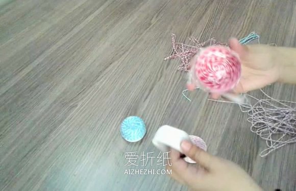 用纸线做小篮子的方法- www.aizhezhi.com