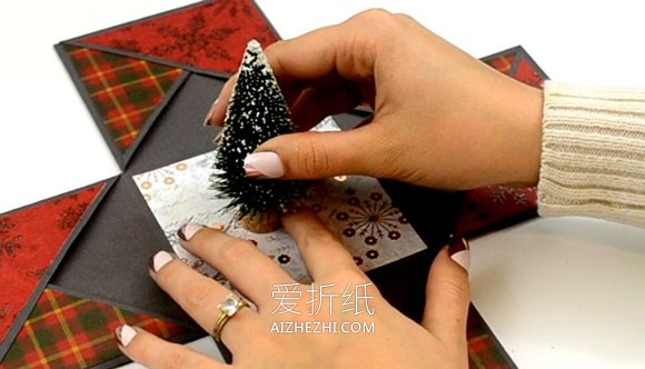 圣诞节爆炸盒子制作图解教程- www.aizhezhi.com