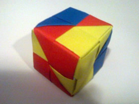 简单折纸立方体的方法图解