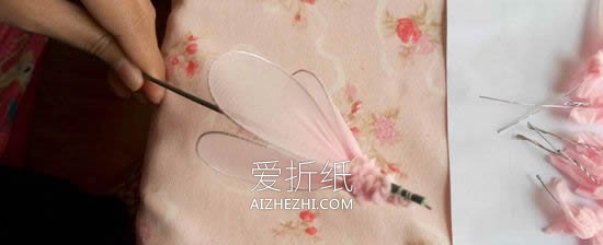 丝网玫瑰花制作图解- www.aizhezhi.com