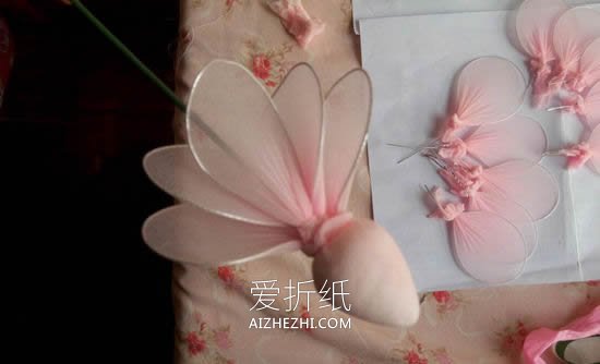 丝网玫瑰花制作图解- www.aizhezhi.com