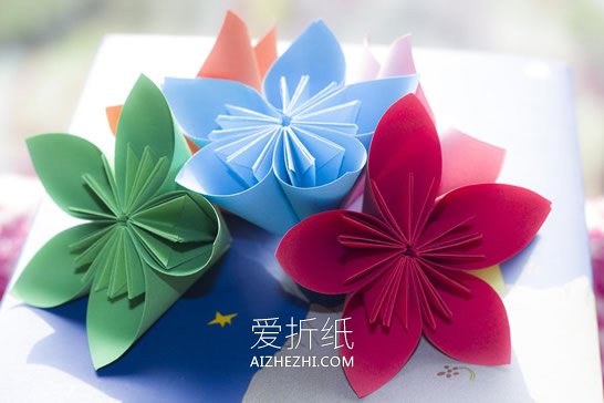 折纸樱花的方法图解- www.aizhezhi.com
