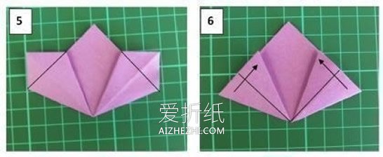 折纸樱花的方法图解- www.aizhezhi.com