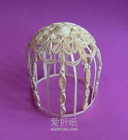精美衍纸鸟笼的制作方法- www.aizhezhi.com