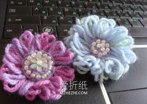 毛线花的制作方法图解- www.aizhezhi.com