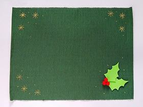 简单圣诞餐布的制作方法