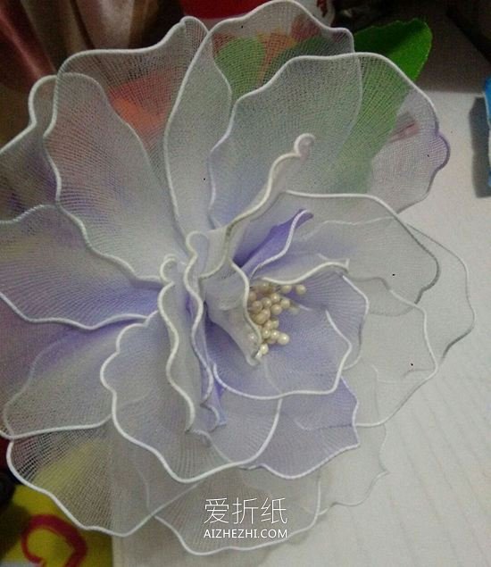 牡丹丝网花制作教程- www.aizhezhi.com