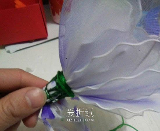 牡丹丝网花制作教程- www.aizhezhi.com