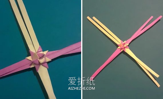 长纸条折立体星星的方法图解- www.aizhezhi.com